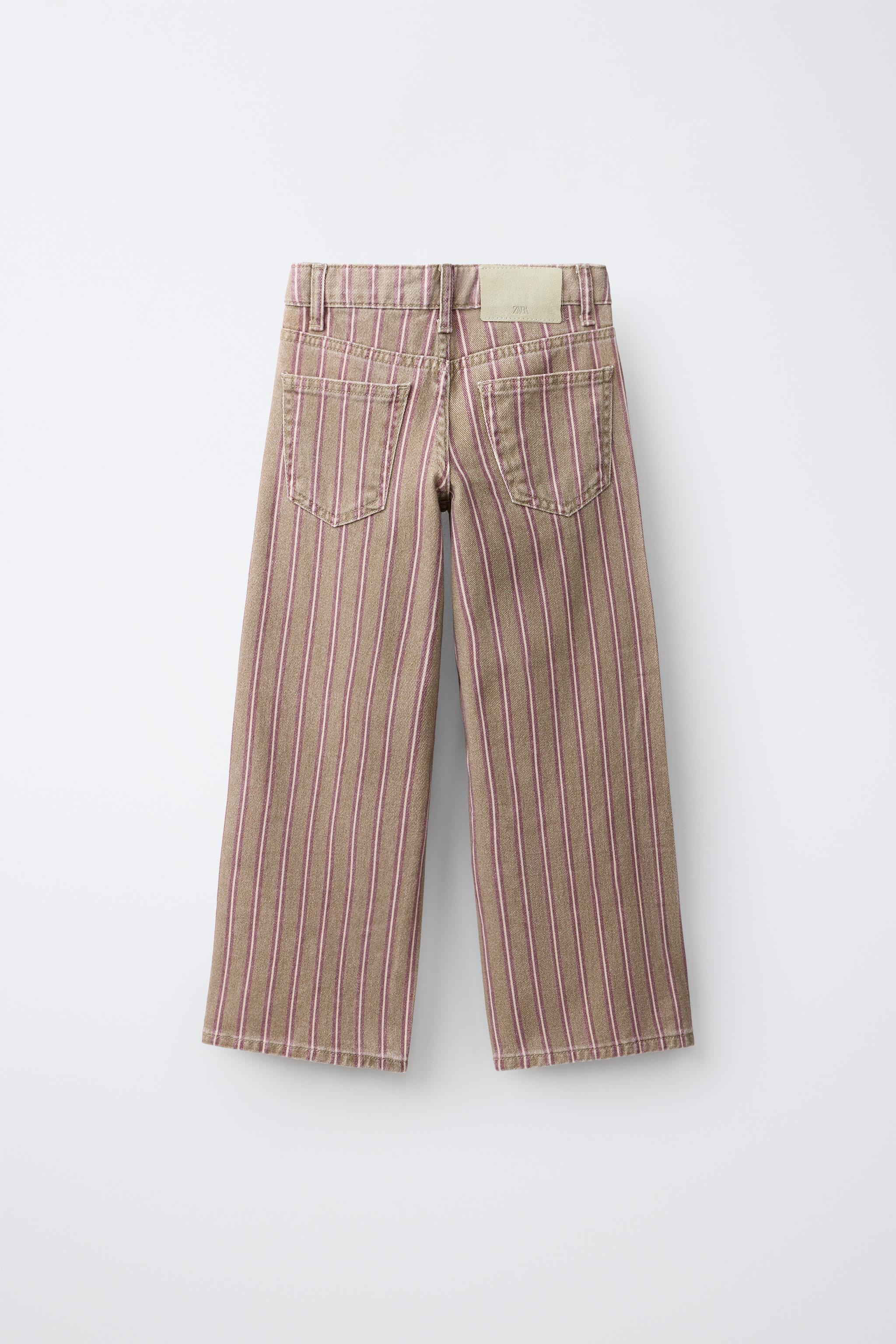 STRIPED WIDE LEG PANTS